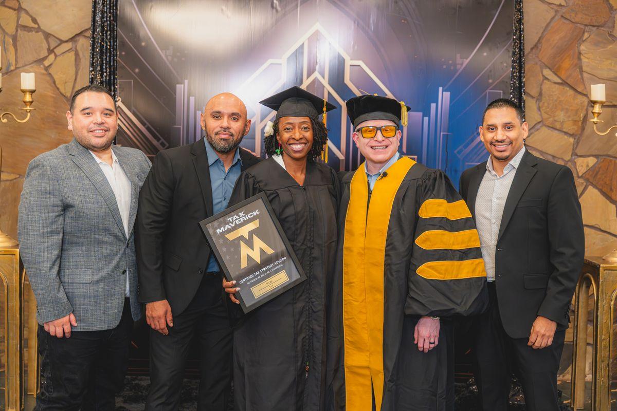 Graduation ceremony plaque presentation